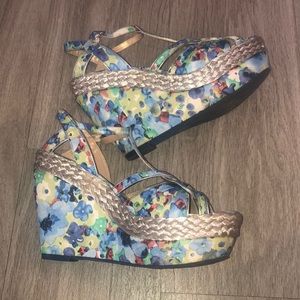 🌈Poetic Justice Platform Wedge Sandals